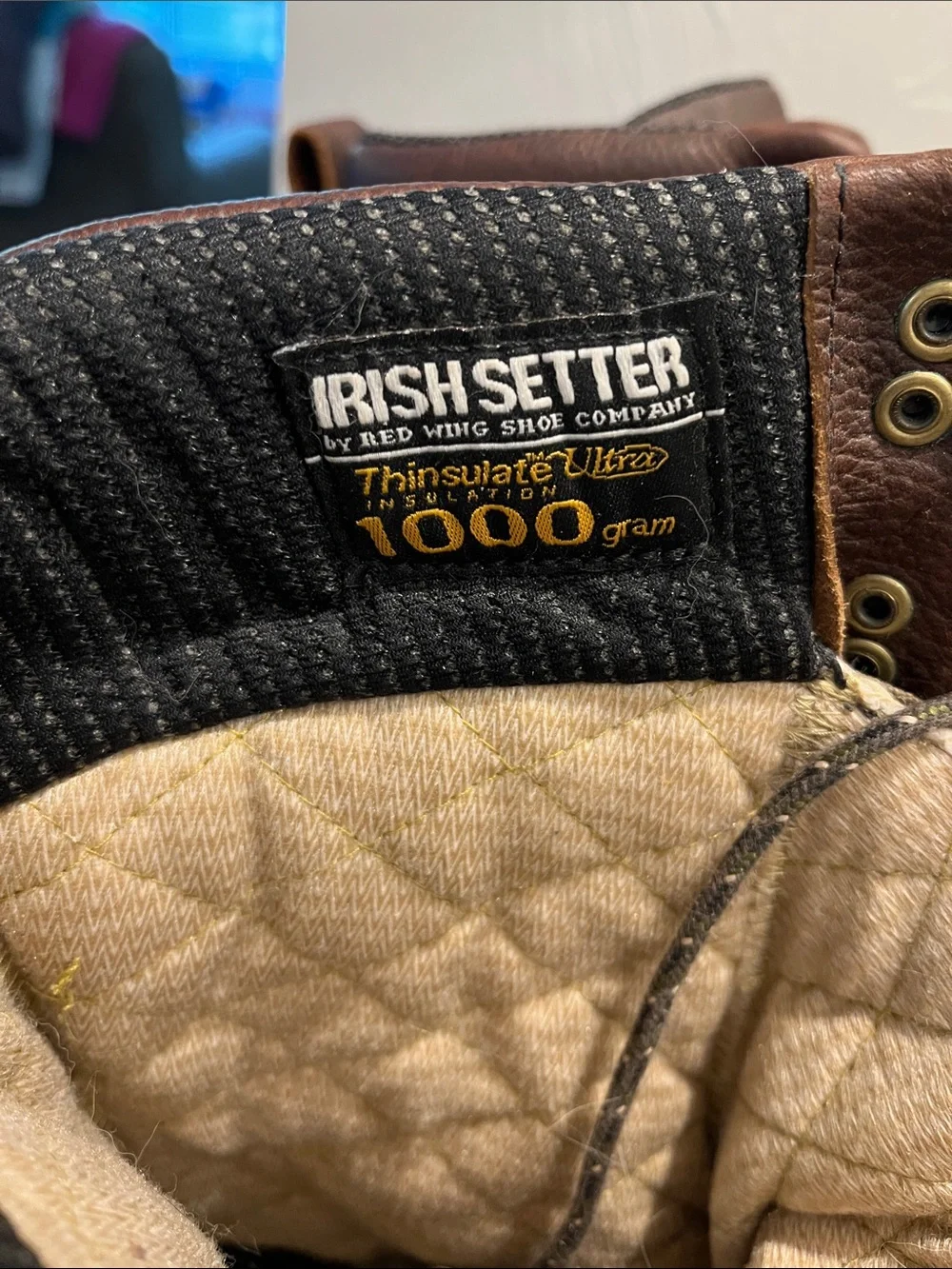 Irish Setter Dark Brown Leather Lace-Up Work Boots